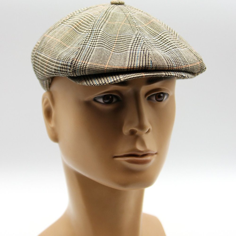 Mens Slouchy 8 Panel Hat Grey